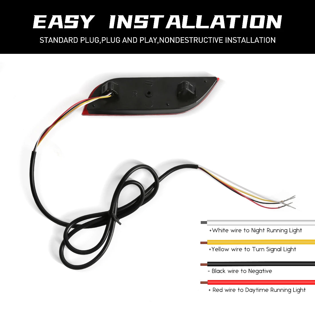 For Subaru Impreza WRX STi XV Crosstrek LED Rear Bumper Reflector Lights Warning Brake Dynamic Turn Signal Car Accessories 12V