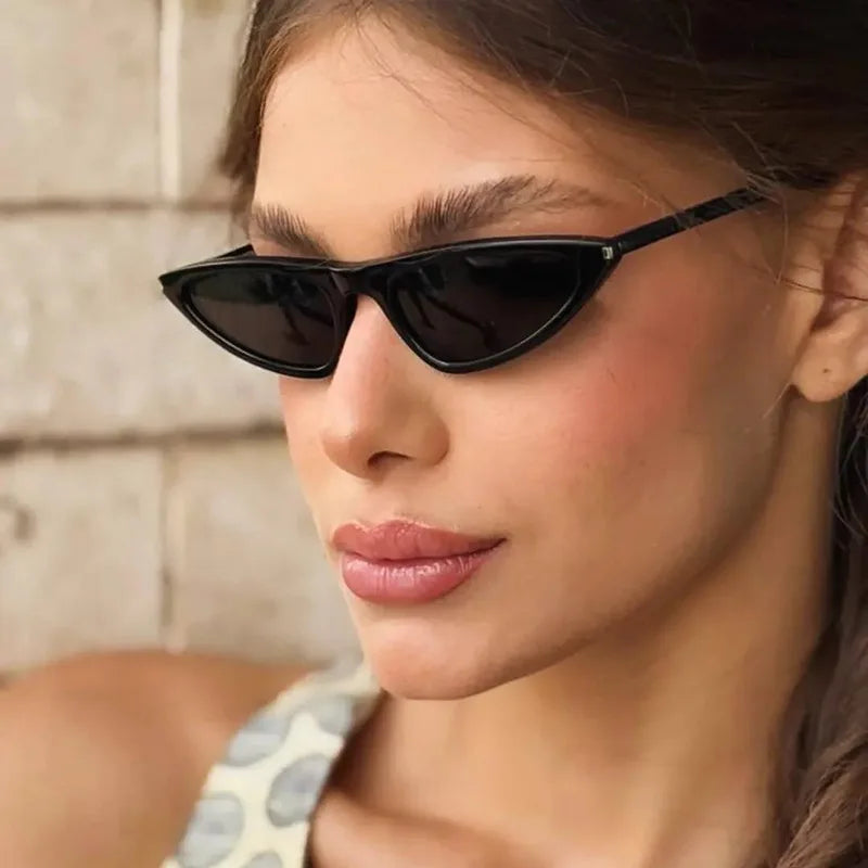 JNPCXI Y2K Punk Sexy Cat Eye Sunglasses Women Luxury Fashion Small Frame Triangle Sun Glasses Vintage Outdoor Shades UV400