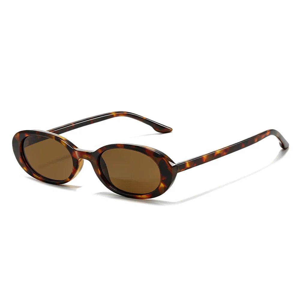 JNPCXI New Retro Small Oval Men Sunglasses Fashion Gradient Shades UV400 Women Outdoor Punk Sun Glasses