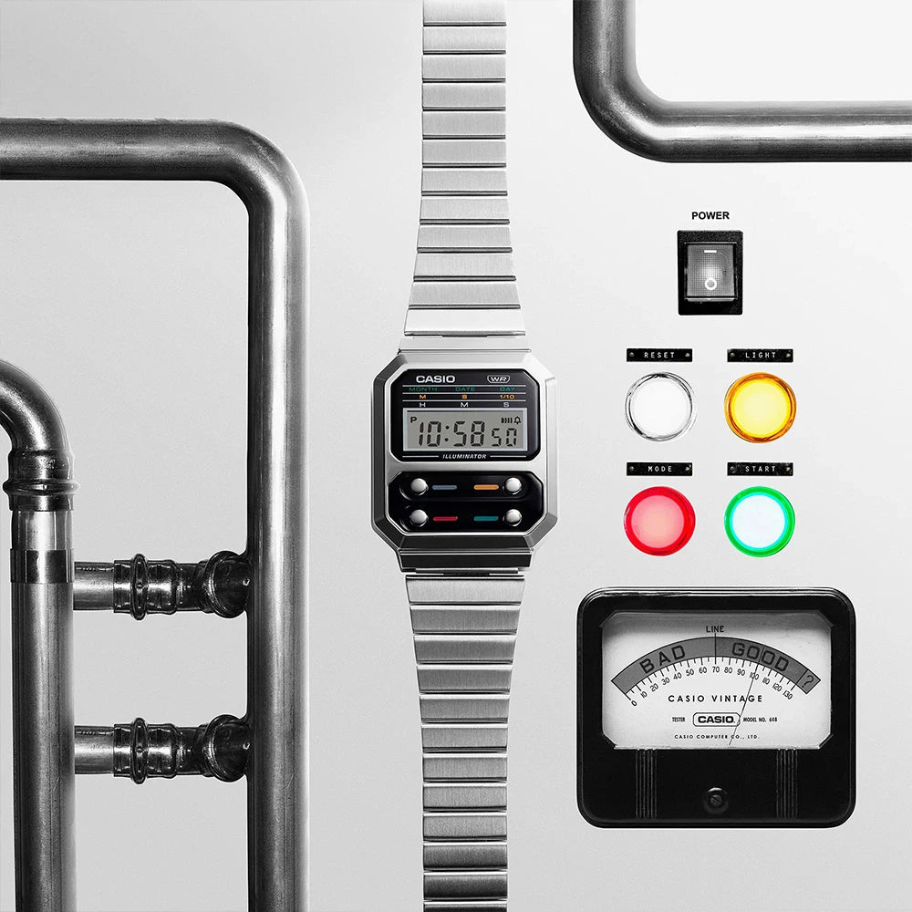 Casio A100WE-1A/7B Men's Watch luxury fashions, Calculator Model Personalized