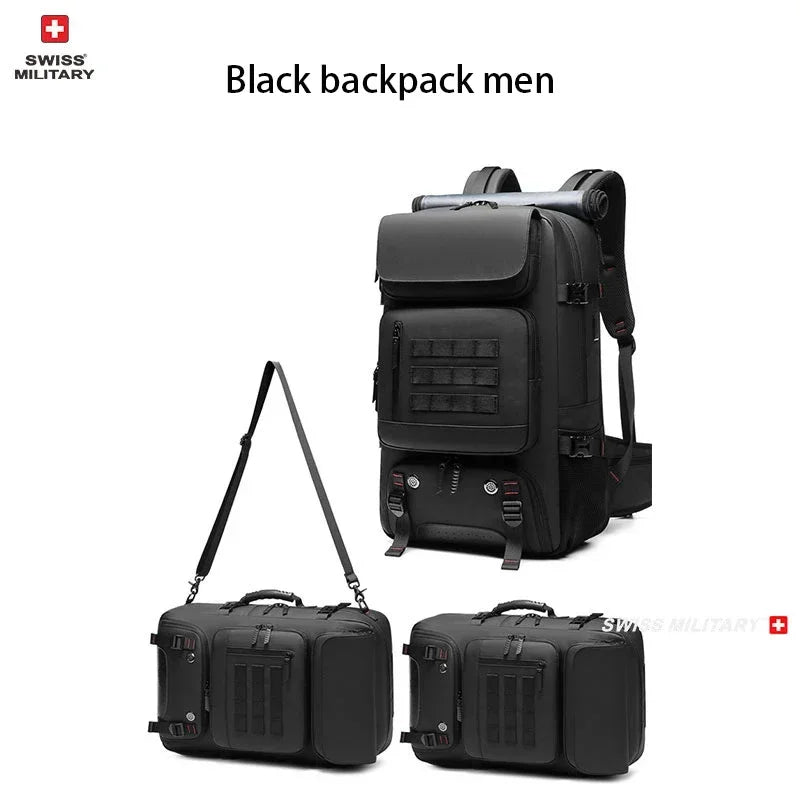 17 in SWISS MILITARY Men Travel Backpack Waterproof Business USB Laptop Backpack