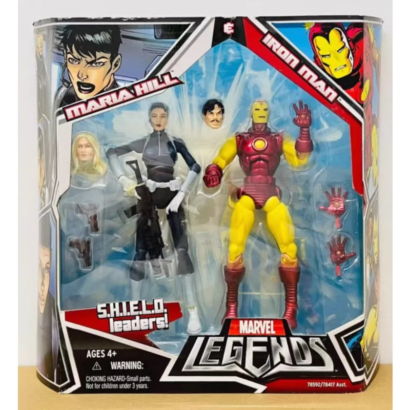 Original Hasbro Marvel Legends Series IRON MAN/MARIA HILL Anime Figure Toy Model Collection
