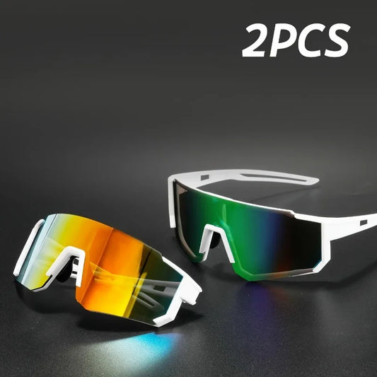 2 Pairs of Frameless Fashionable Glasses for Women and Oversized Classic Glasses for Men