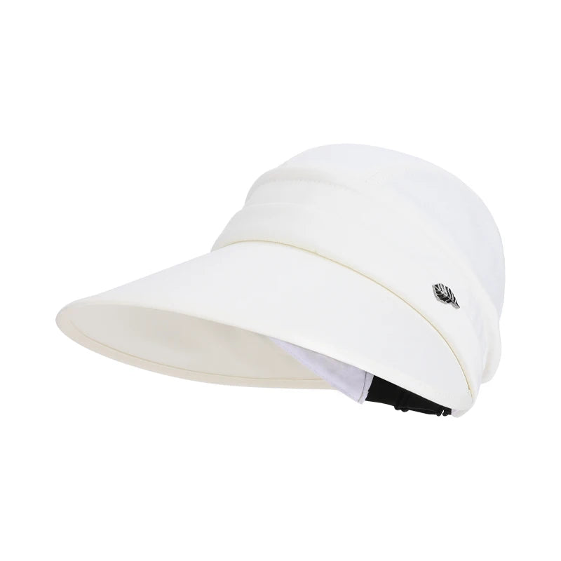 6176-New summer wide-brimmed sun-protective hat withdetachablebrimforeasyremoval. Convenient pop-up hat suitable for outdoor act
