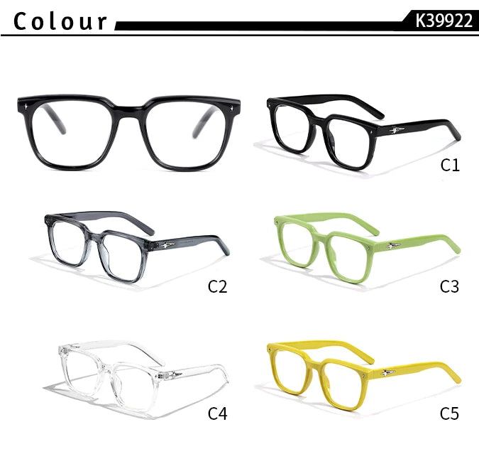 CATERSIDE New Flat Light Glasses Men Brand Design TR90 Square Frames Eyewear Women Business Minimalist Fashion Transparent Lens