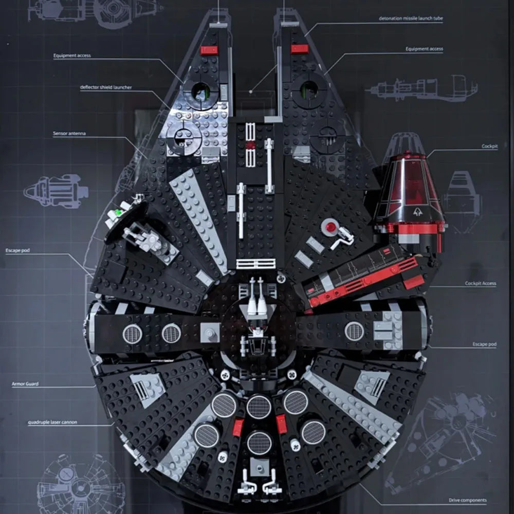 1579PCS The Dark Falcon Modular Creative Model Building Block DIY Architectures