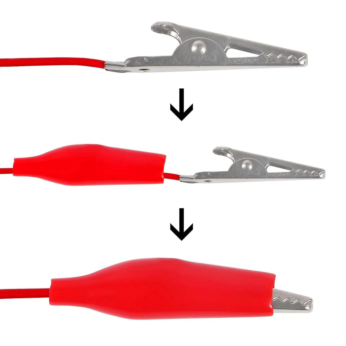 2pcs Banana Plug to Alligator Clip Test Lead Cable Line Wire, 4mm Banana Plug for Multi-Meter, Electrical Test Jumper Wire 100cm