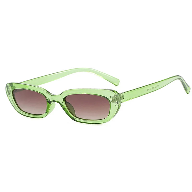 JNPCXI New Retro Small Rectangle Candy Color Sunglasses Women Fashion Trending Rivets Men Leopard Sun Glasses Shades UV400