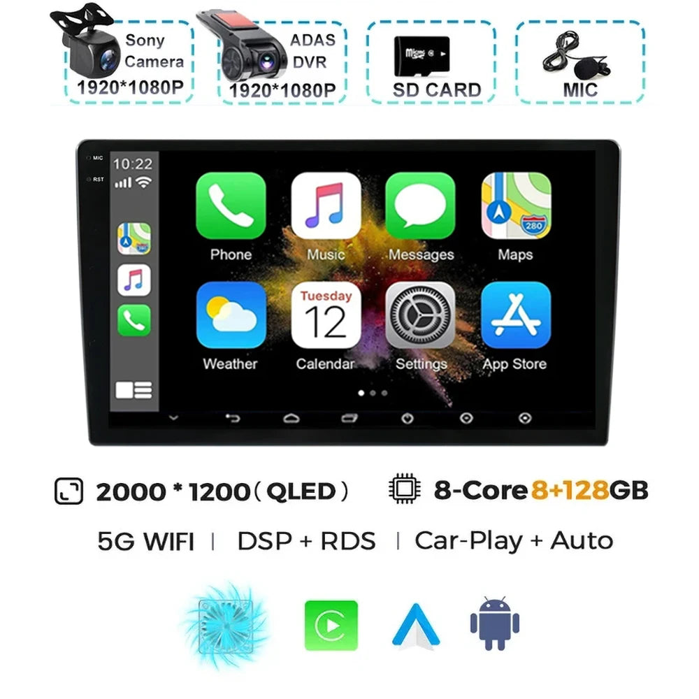 Android 15 Car Radio For For Audi A4 II 2 B6 III 3 B7 2000-2009 S4 2002-2008 RS4 2005 - 2009 Multimedia Video Player Carplay