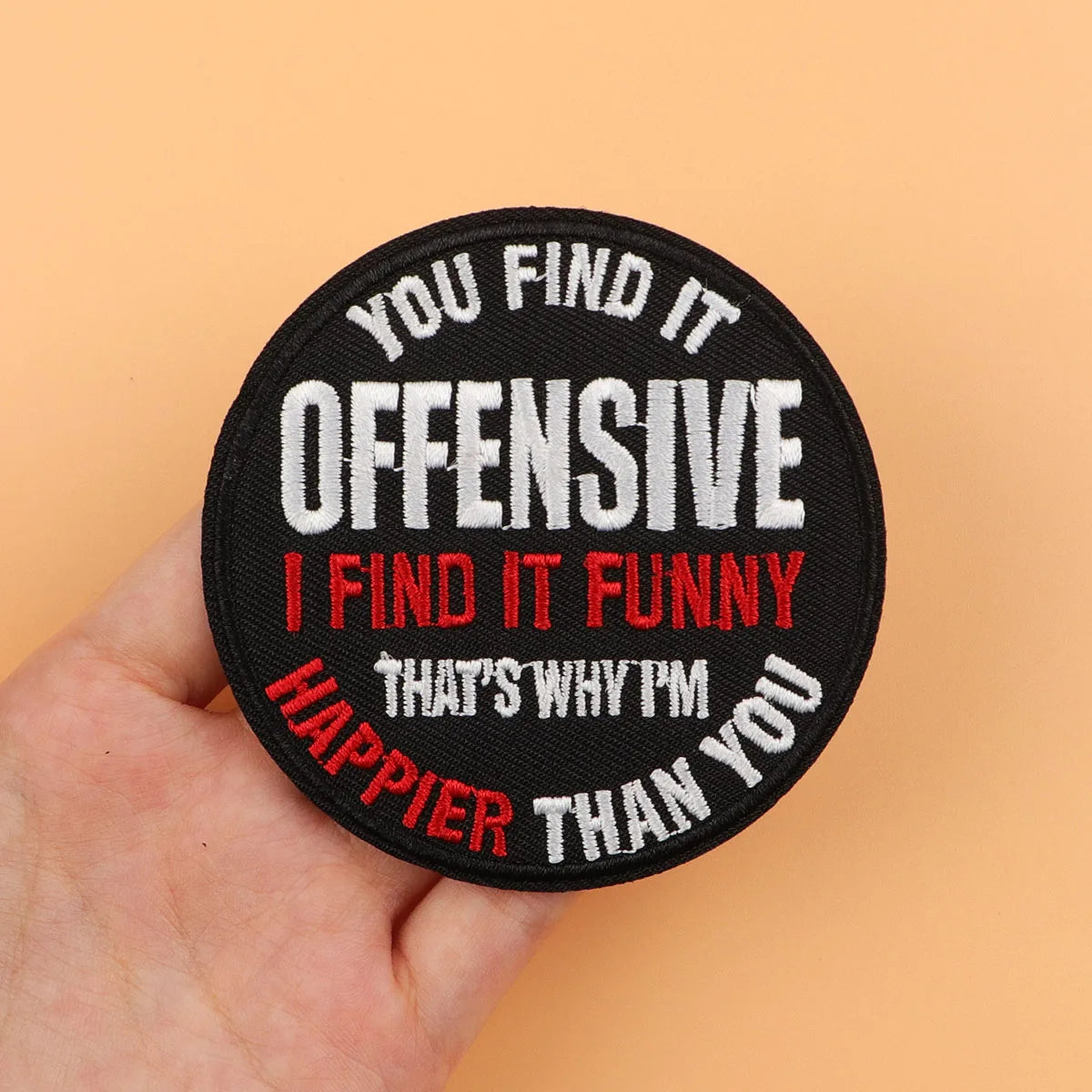 I FIND IT FUNNY Iron On Patch Clothes Patch For Clothing Quotes Embroidered Patch Garment Apparel Accessories Sewing Stickers