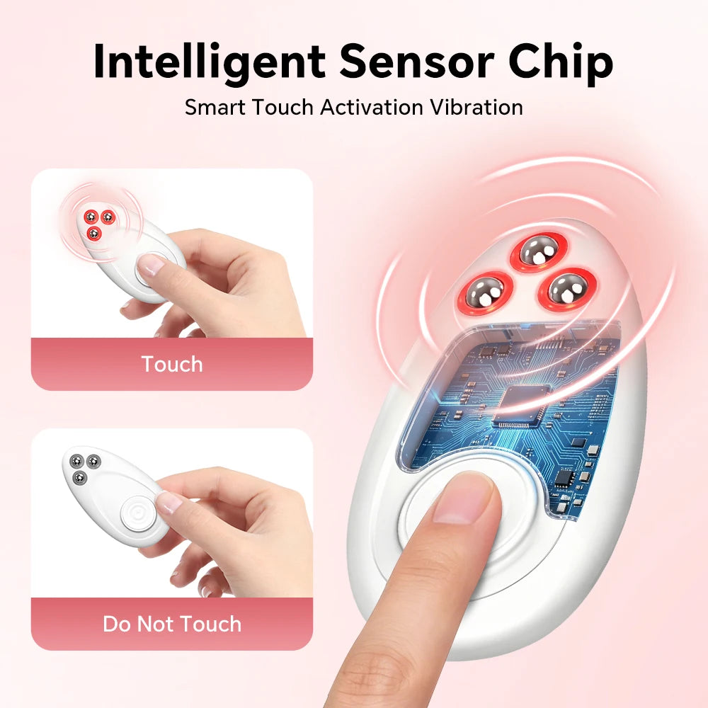 Skin-Sensor Vibration Facial Eye Massager 3 Ice-Cooling Roller Balls For Face Eyes Chin Vibration Lift Tightening Skin Tool