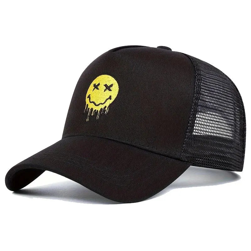 Unisex XX Smiling Face Print Baseball Net Caps Outdoor Adjustable Casual Hats