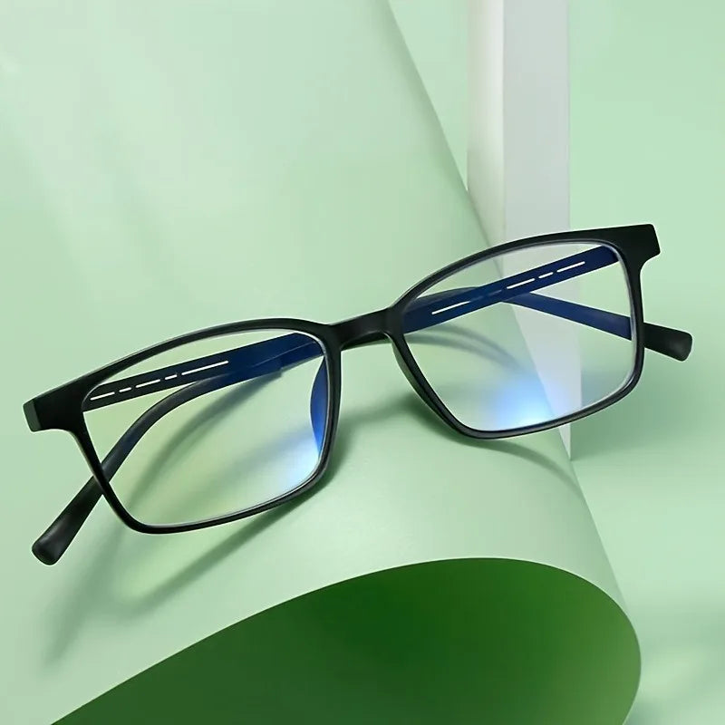 Unisex Retro Business Style Reading Glasses Rectangular Frame +1.0 to +3.0 Magnification for Elderly Ideal for Reading Work