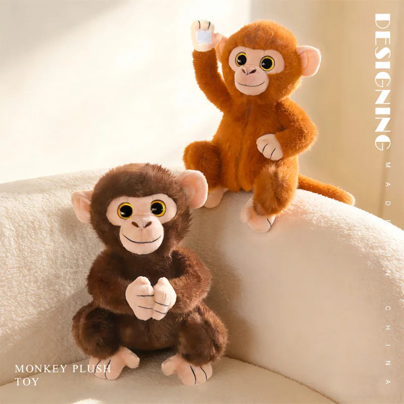 27CM Cute Kawaii Monkey Plush Soft Comfort stuffed Dolls Decor Pillow Cartoon Animals Golden Monkey Doll Christmas Gifts