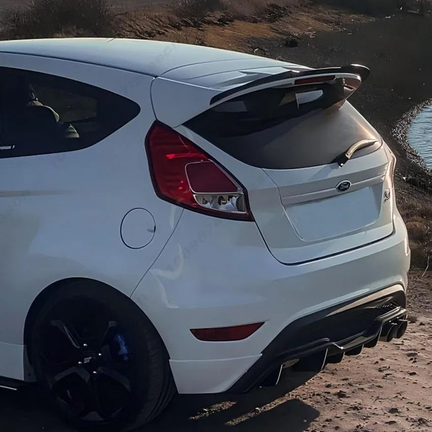 For Ford Fiesta ST Line MK6 MK6.5 2008-2017 Tail Wing Fixed Wind Spoiler Rear Wing Modified Decoration Accessories Gloss Black