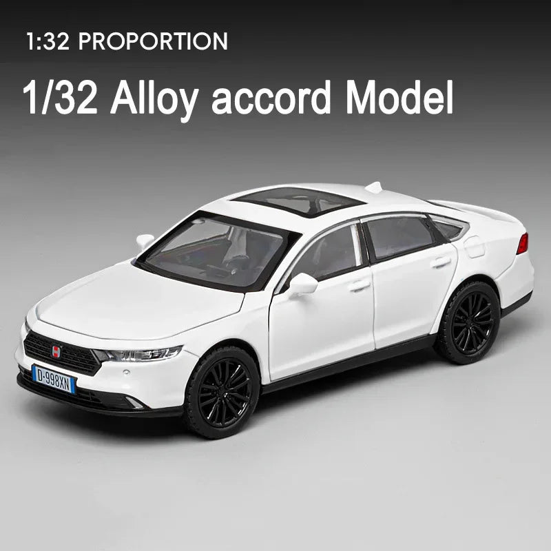 1:32 Honda NSX Accord Alloy Model Toys Miniature Cars Diecast Vehices Doors Opened with Sound Light Pull Back Toy Kids Presents