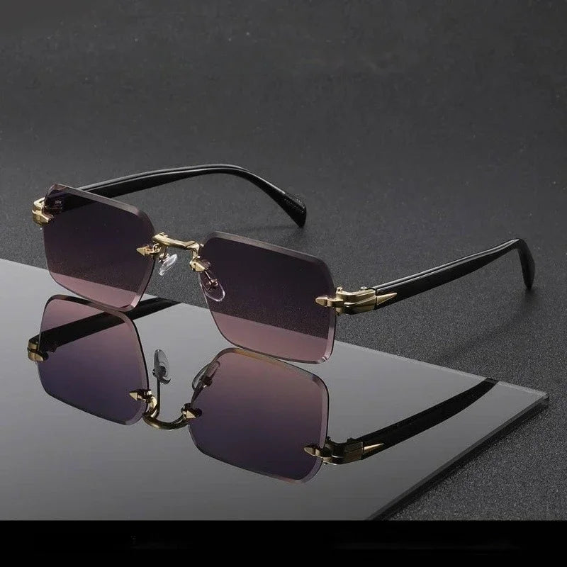 Men's Fashionable Square Glasses Multi-color Retro Style PC Lenses Business and Leisure Dual-use Design