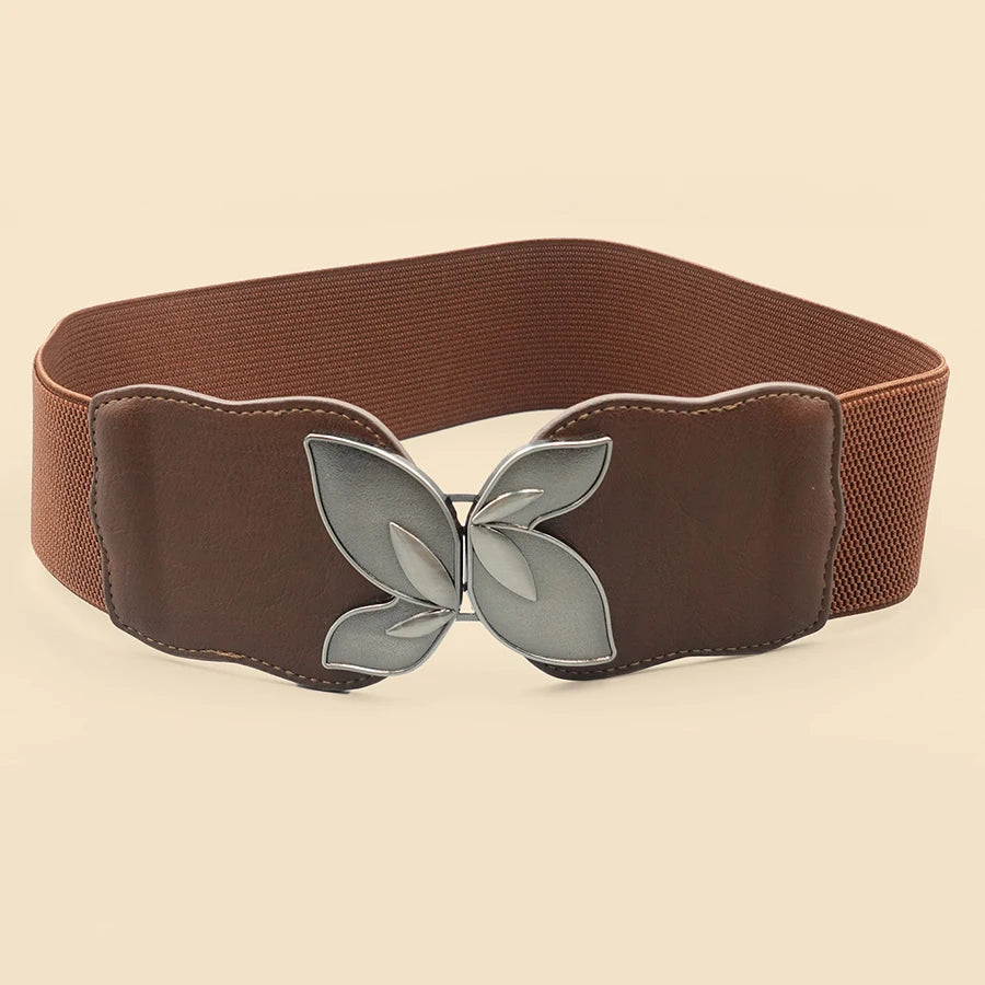 High Elastic Elastic Ladies Belt Bohemian Elastic Pu Belt Women's Elastic Tight Waist Belt Jeans Dress Elastic Wide Belt