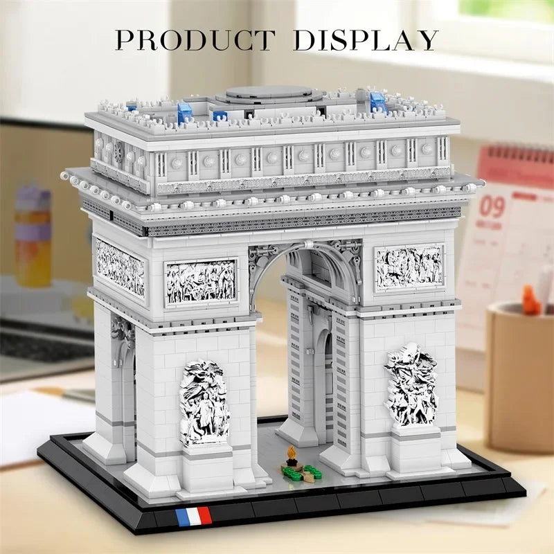 3718PCS Arc de Triomphe Model Building Blocks Paris landmark Building Bricks