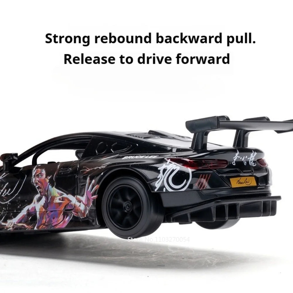 1:32 BMW M8 GTE Alloy Model AUDI R8 LMS GT3 Diecast Cars Toys Doors Opened Sound Light Vehices Boys Collect Commemorative Gifts