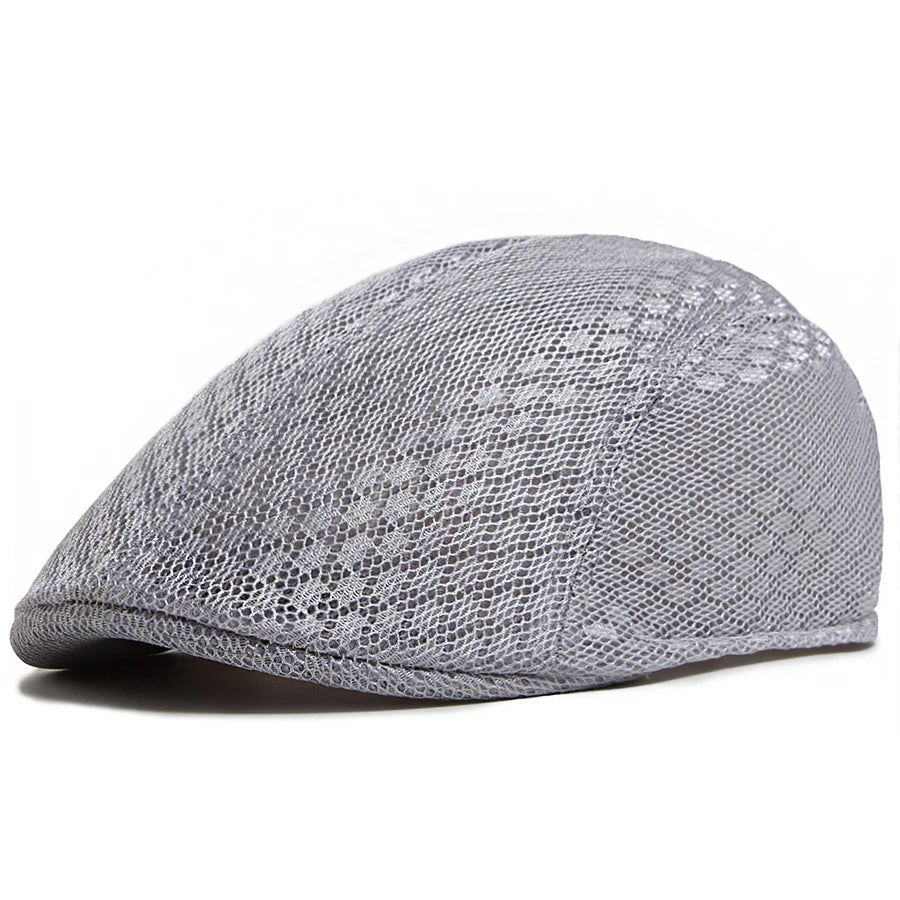 Women Beret Fashion Men Mesh Cap Casual Solid Berets Female Summer Soft Top Sun Visor Hat For Male 55-59cm Head Circum Unisex
