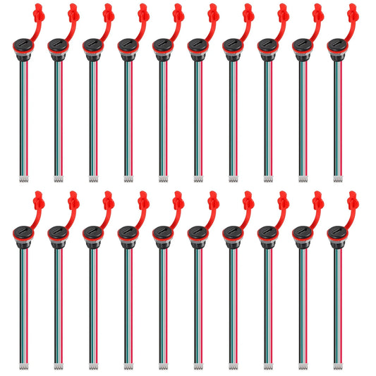 20pcs Type-C Chassis 4 PinType-C Socket Connector Waterproof Jack Female Charging Port 3A USB-C Charger Plug Socket