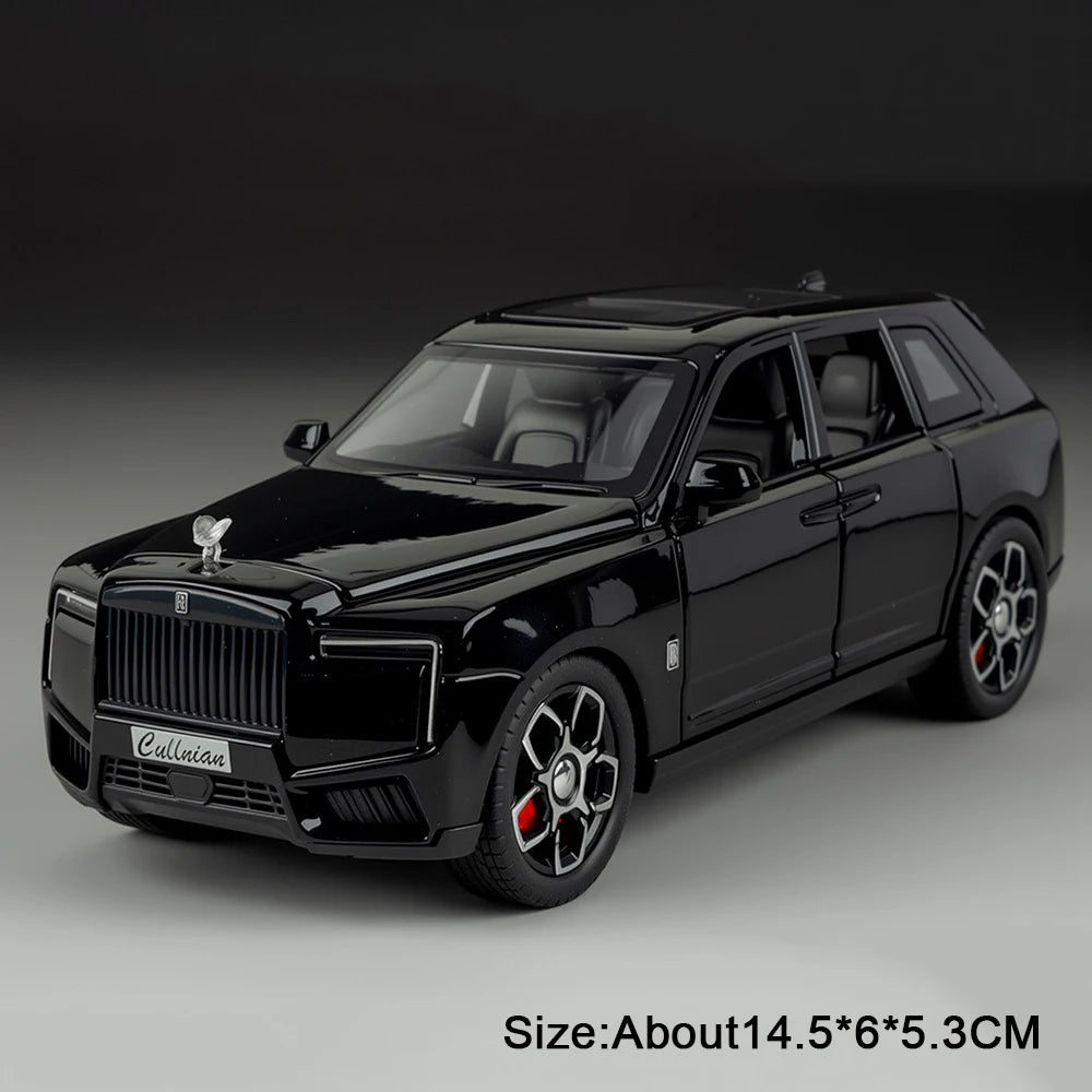 1:32 Rolls Royce Phantom Cullinan Diecast Alloy Model Toys Car Doors Opened with Sound Light Pull Back Toy Bookshelf Decorations