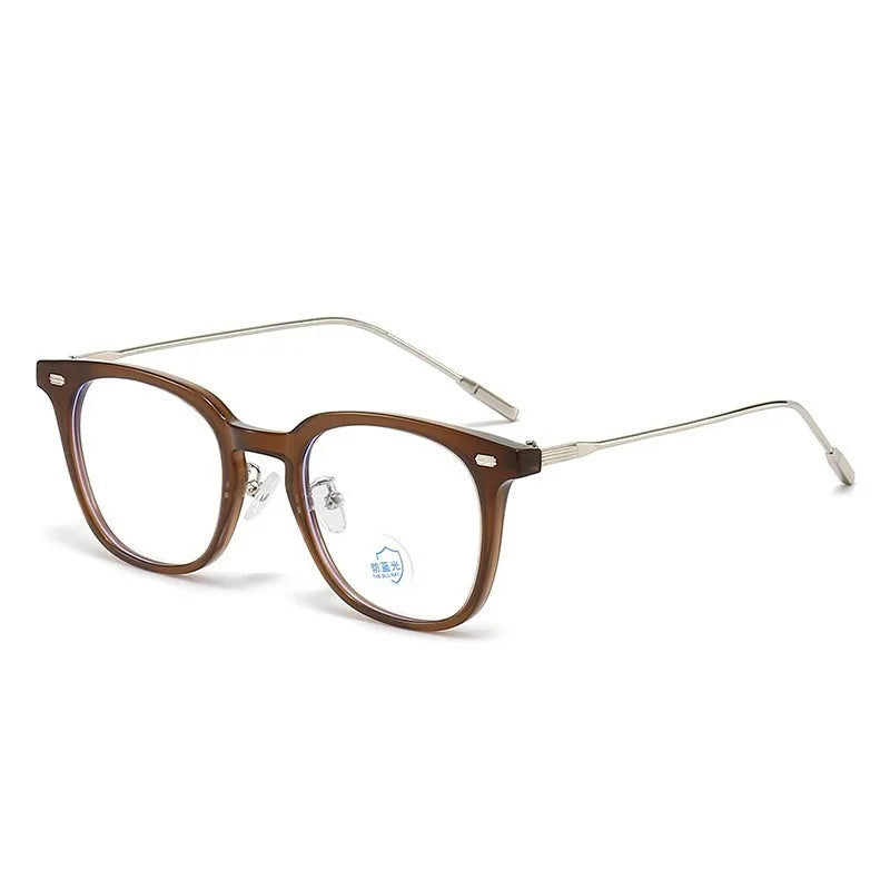 Anti Radiation Eyeglasses Square Computer for Women Men Replaceable Lens