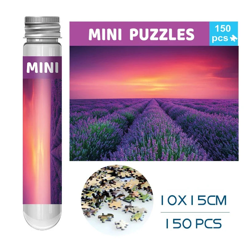 150PCS Mini Test Tube Jigsaw Puzzles for Adults Decompression Toy Fridget Puzzle Game Family Decoration Educational Toys