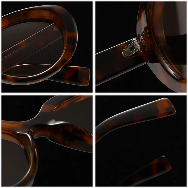 JNPCXI New Vintage Cat Eye Women Sunglasses Fashion Rivets Men Tea Shades UV400 Trending Sun Glasses