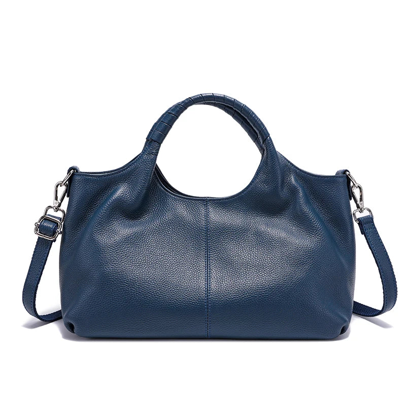 Women's Genuine Leather Handbag Large Capactiy Crossbody Shoulder Bag Female luxury designers waxed cowhide leather tote bag