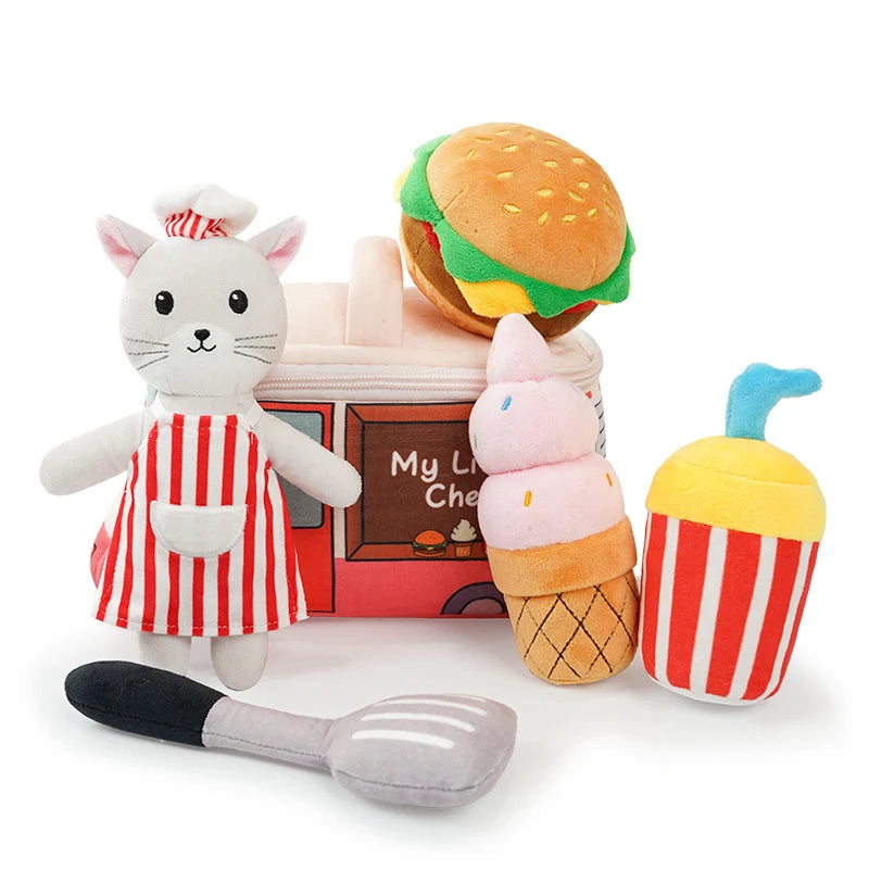 Cute Pretend Play Plush Toy Set My Little Policeman Chef Detective Firefighter Doctor Pirate Role-Play Intresting Toys Gift