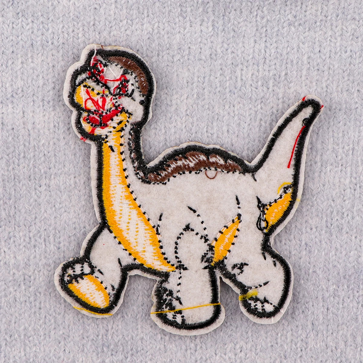 Cartoon Dinosaur Patches On Clothes Cute Iron on Embroidered Patches For Clothing DIY Stripes Applique Accessory