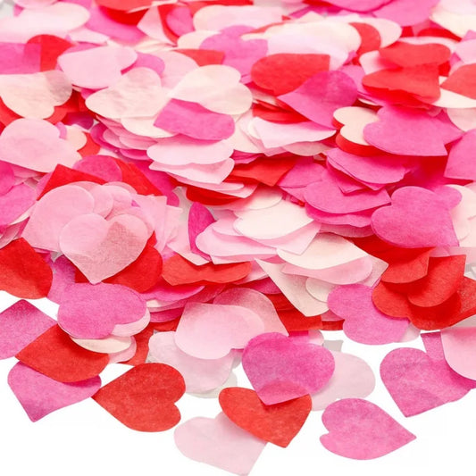 20g Heart-Shaped Confetti Colorful Paper Shreds, Colorful Table Decor for Romantic Celebrations, Weddings & Valentine's Day