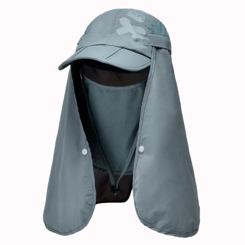 Xinbaoguan 100% polyester9074 men's and women's oversized shawl sun hat outdoor sun protection quick drying folding baseball cap