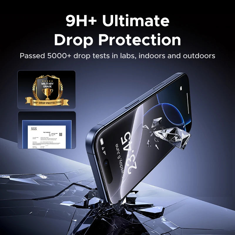 UGREEN 1/2pcs Dust-free Screen Protector For iPhone 17 Pro Max Tempered Glass