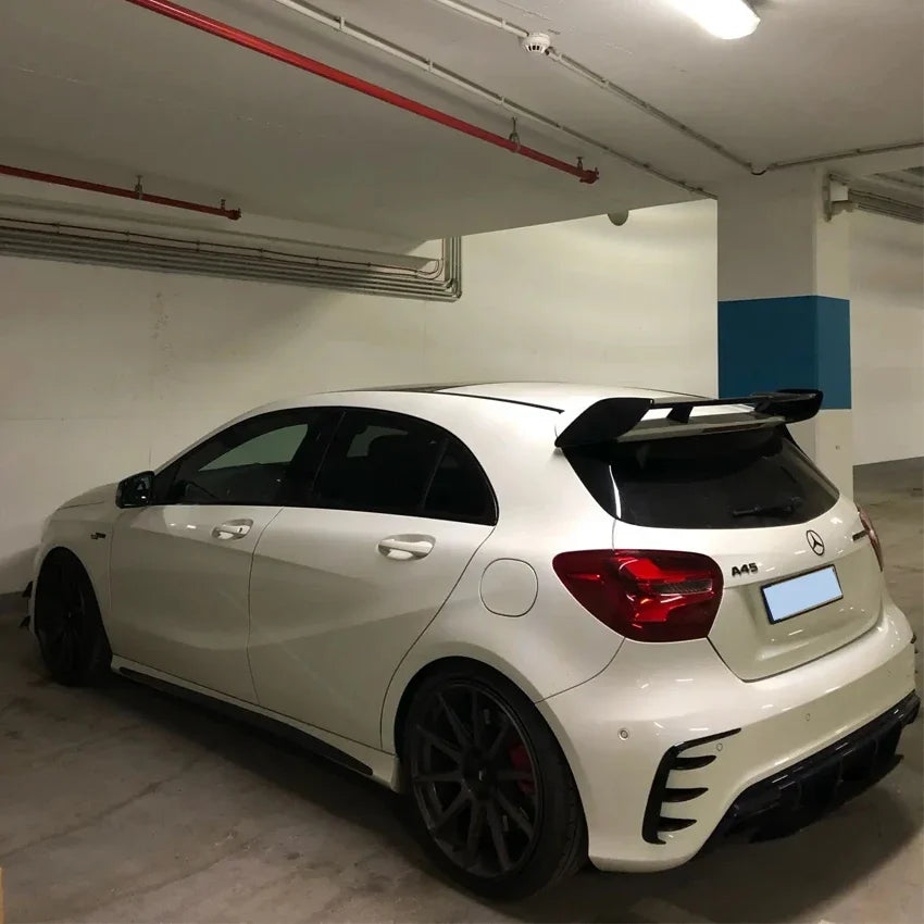 Hatchback Rear Bumper Lip Spoiler Side Canards Splitter Body Kits Gloss Black For Mercedes Benz A-Class W176 A45 AMG 2013-2018