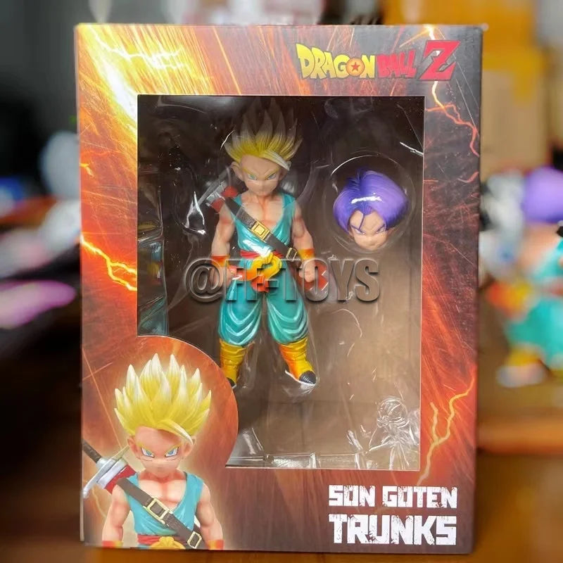 In Stock 25cm Anime Dragon Ball Z Super Trunks Action Figure PVC Super Saiyan Gotenk Figures Collection Model Toy For kids Gifts