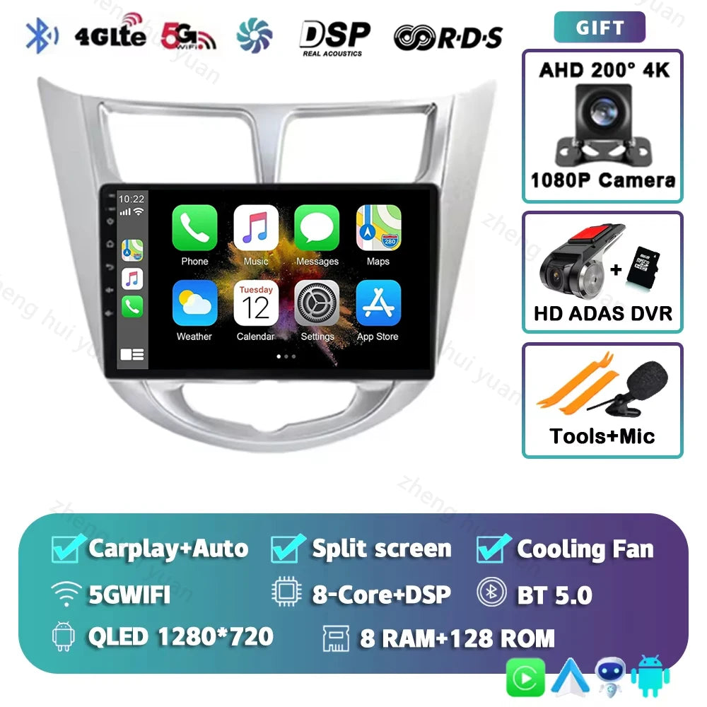 9 '' for Hyundai Solaris Accent i25 2010 - 2016 Car Multimedia Radio Video Player Android 16 GPS Navi HD Touch Screen BT WiFi