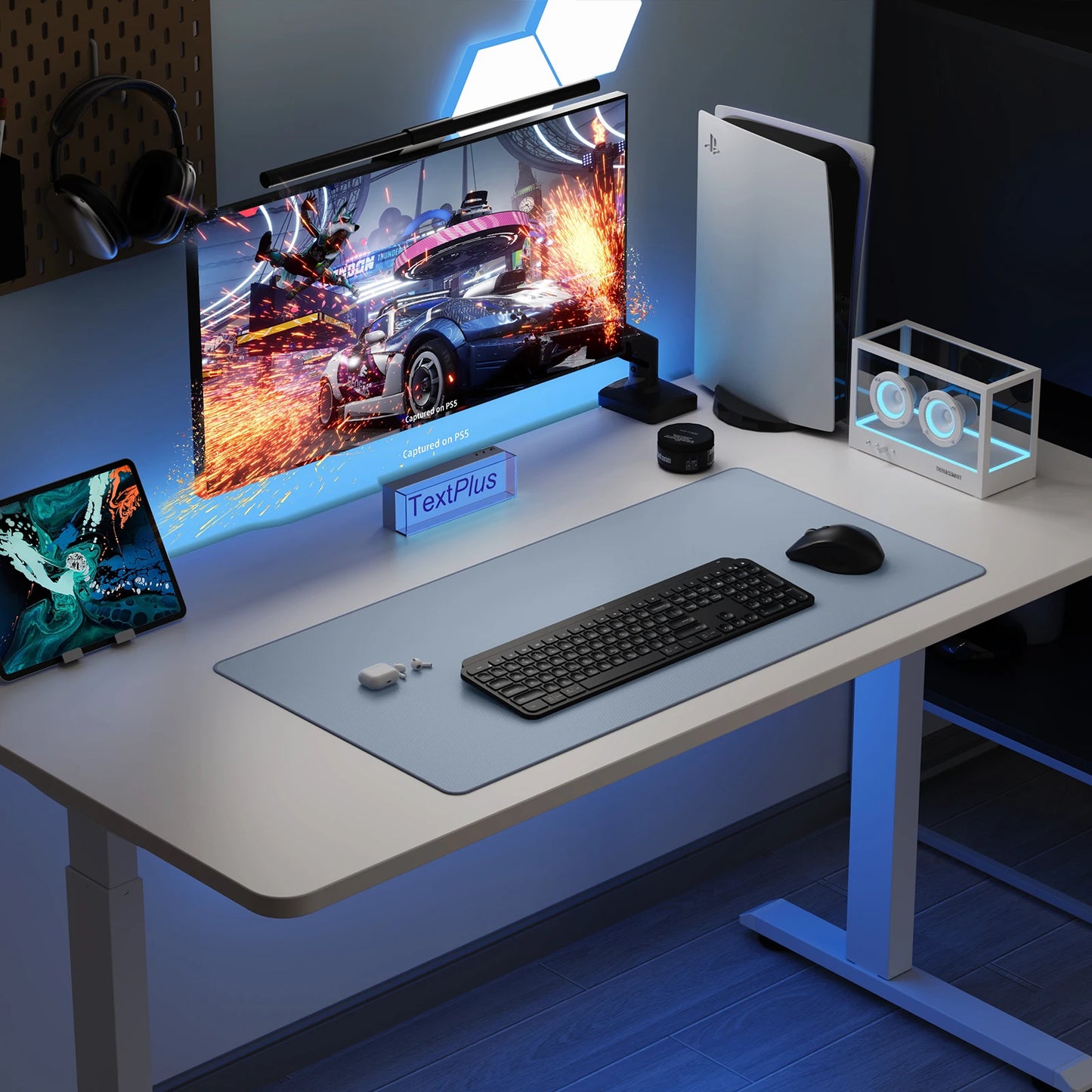 Large Mouse Pad, Waterproof Office Desk Pad with Stitched Edge, Non-Slip Computer Long Mousepad Desk Mat for Gamer, Office  Home