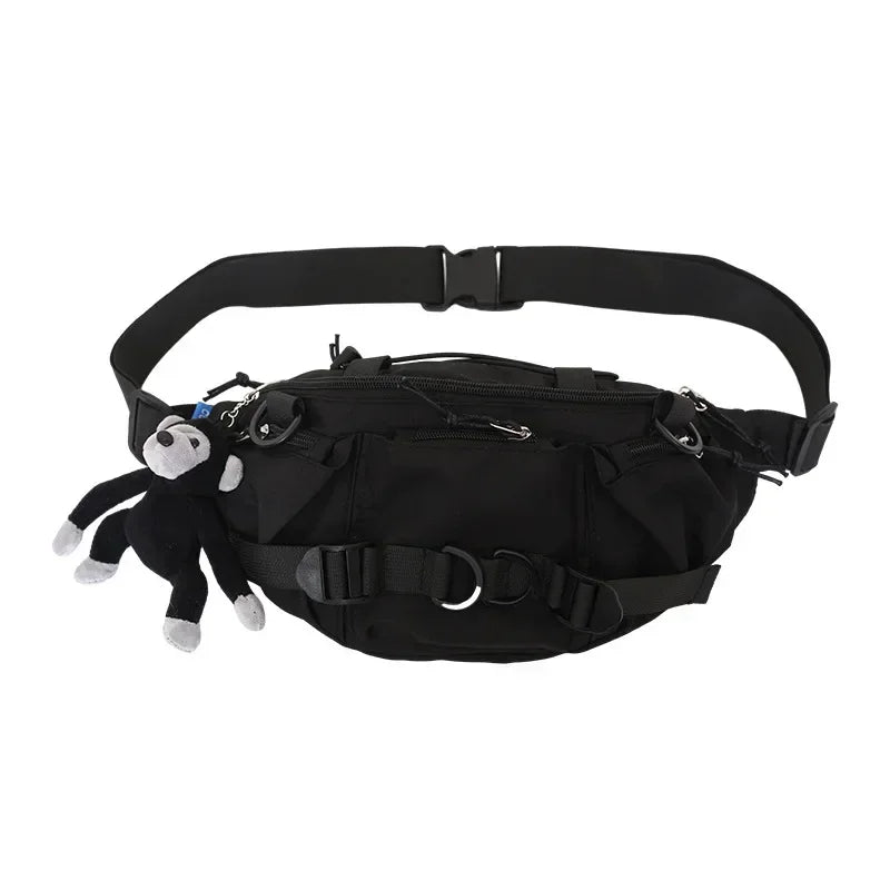 2026 Techwear Style Punk Hip Hop Single Shoulder Crossbody Bag Men Women Street Vintage Chest Bag Casual Sport Fanny Pack Сумка