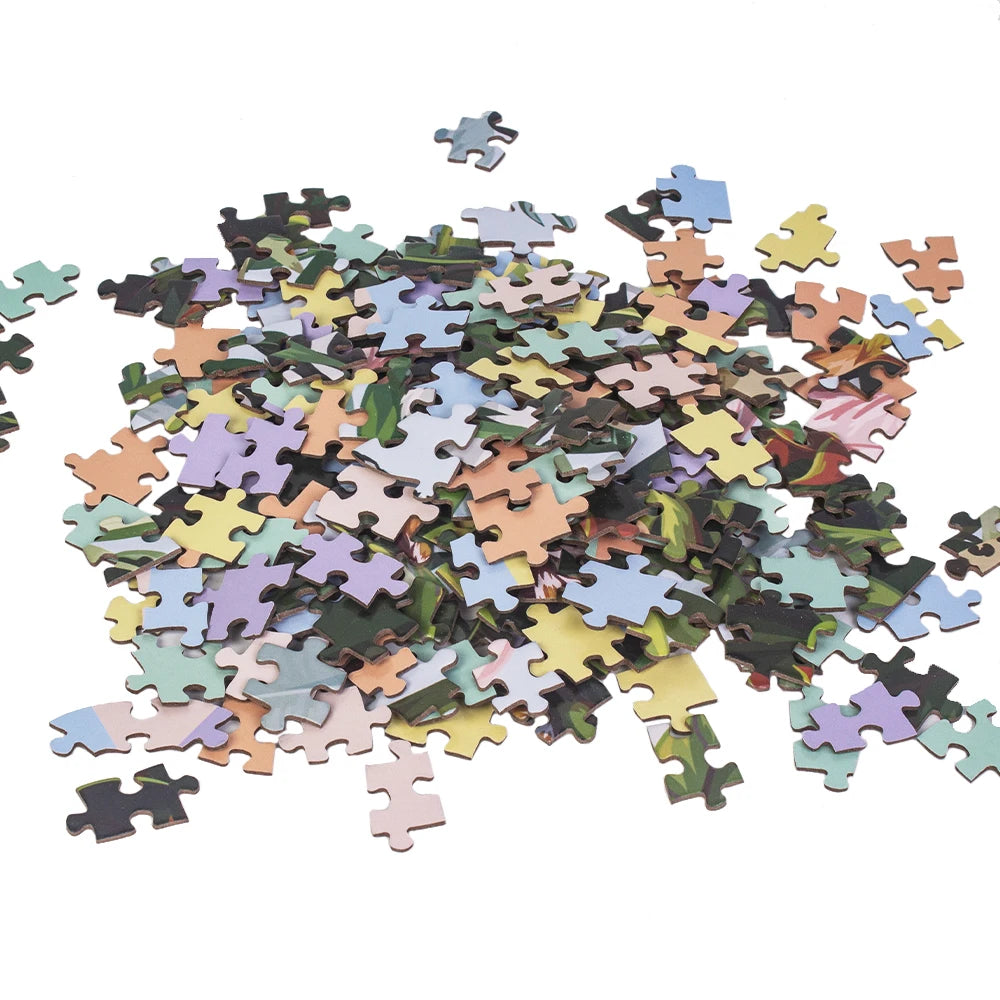 MaxRenard Jigsaw Puzzle 1000 Pieces for Adult Round Puzzle Toy Animal Party Environmentally Friendly Paper Christmas Gift Toy