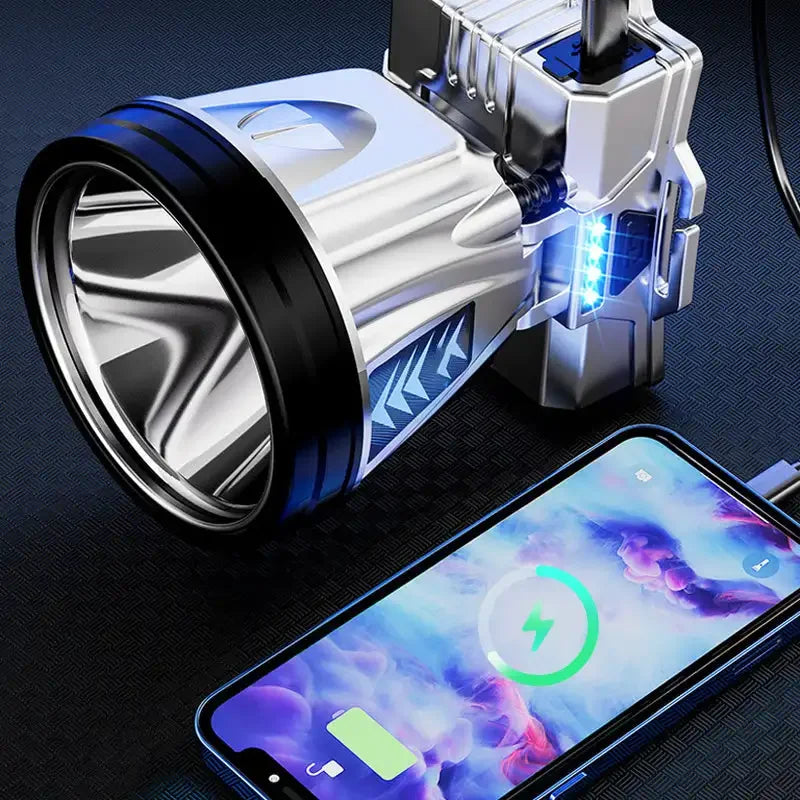 Super Bright LED Rechargeable Headlamp, High-Power Outdoor Fishing Flashlight