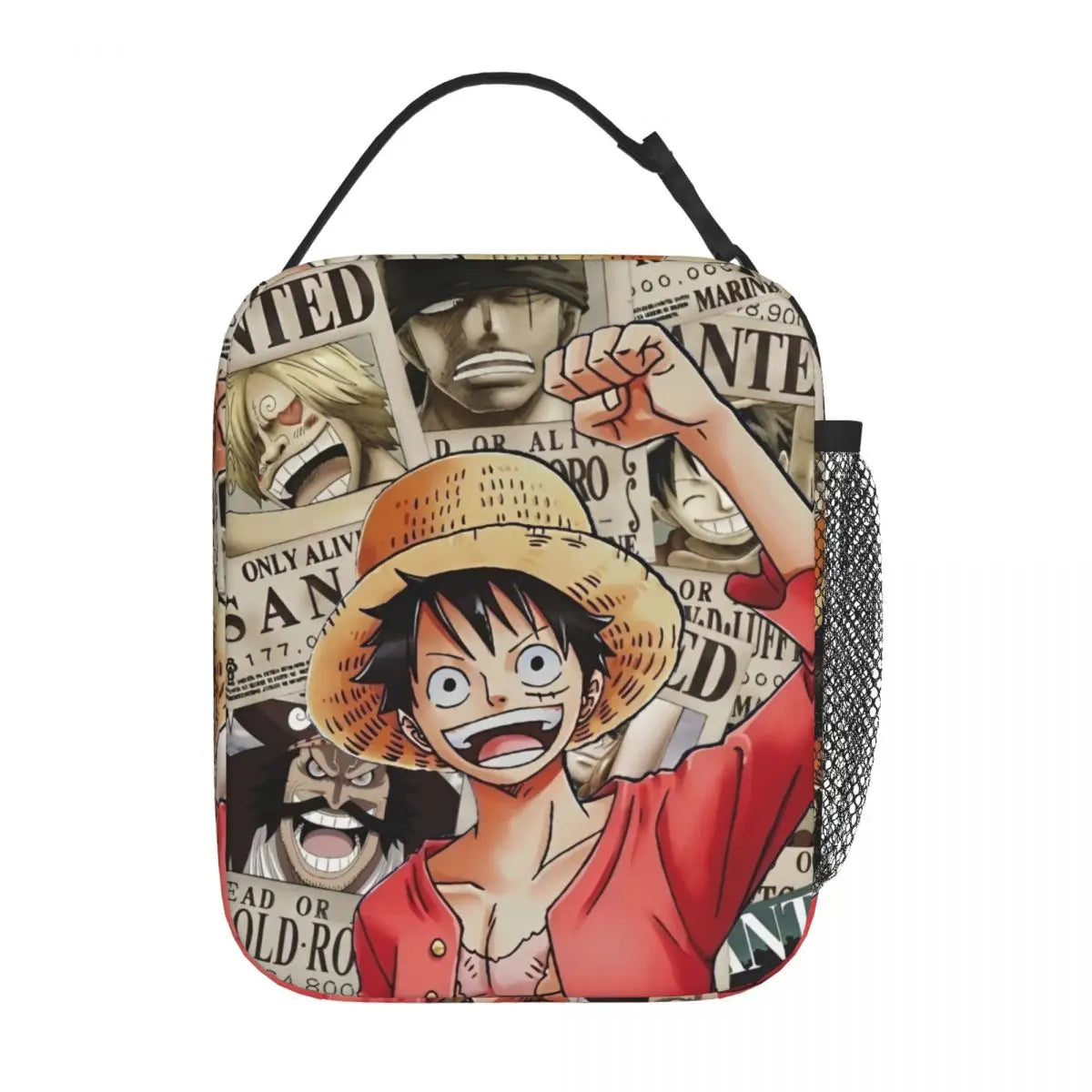 Monkey D. Luffy Anime One Piece Insulated Lunch Bag Leakproof Meal Container Cooler Bag Tote Lunch Box Office Travel Girl Boy