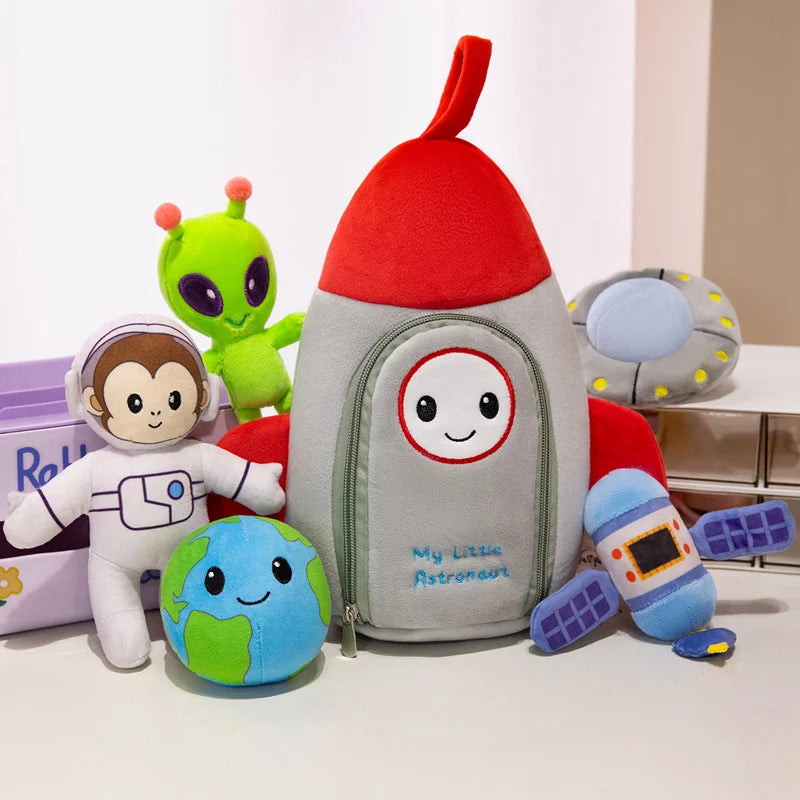 Cute Pretend Play Plush Toy Set My Little Policeman Chef Detective Firefighter Doctor Pirate Role-Play Intresting Toys Gift
