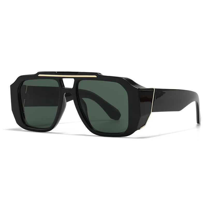 JNPCXI Vintage Double Bridges Square Women Sunglasses Fashion Brand Designer Gradient Shades UV400 Men Sun Glasses