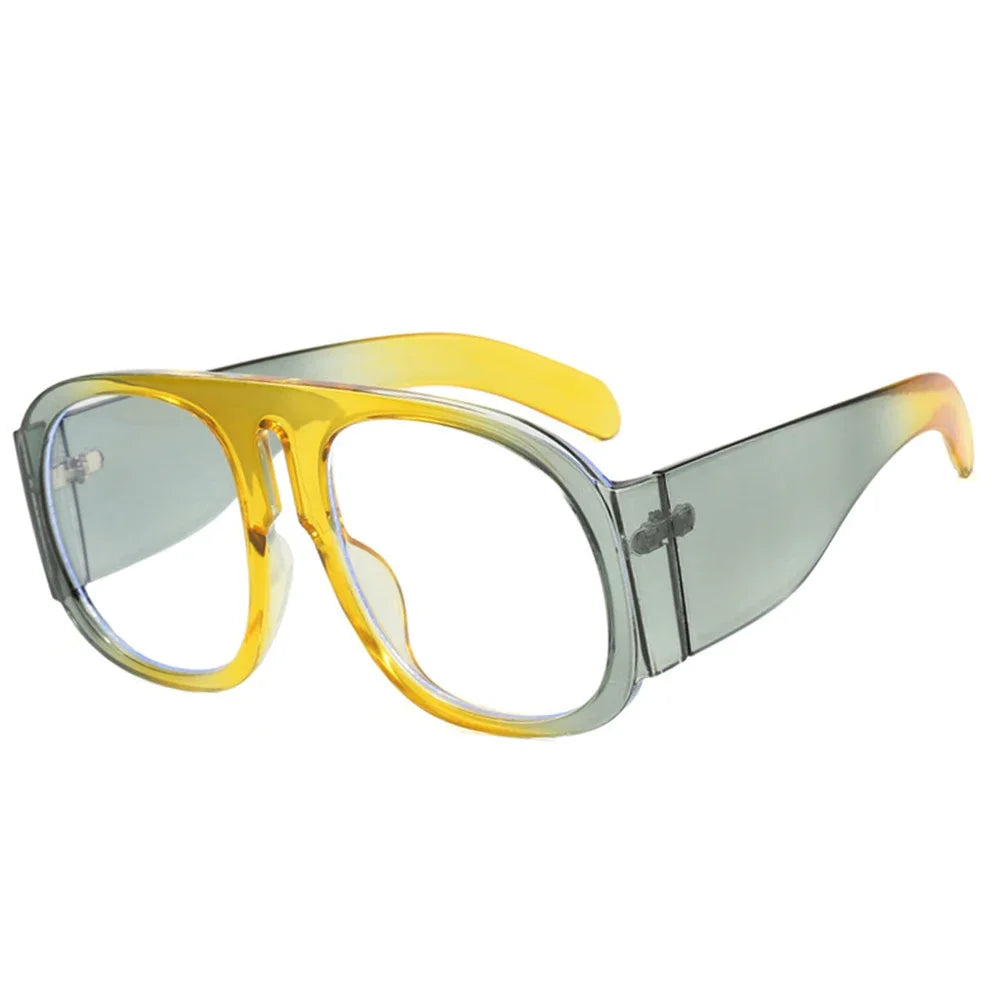 JNPCXI Goggles Oversized Glasses Frame Women One Piece Optical Shades Men Luxury Eyeglasses Frame Men Computer Glasses