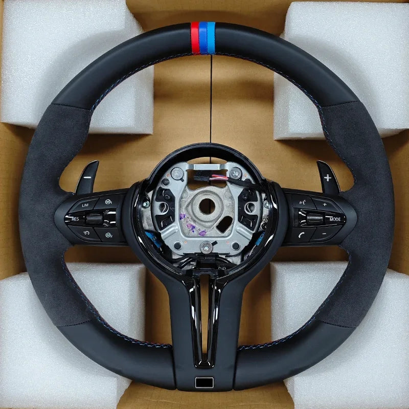 Three Color M Stripe Volant Stering Wheel for BMW F10 X5 F15 X6 F16 F20 F21 F22 F23 F25 F26 F30 F31 F32 F33 F34 F35 F36 M3 F80