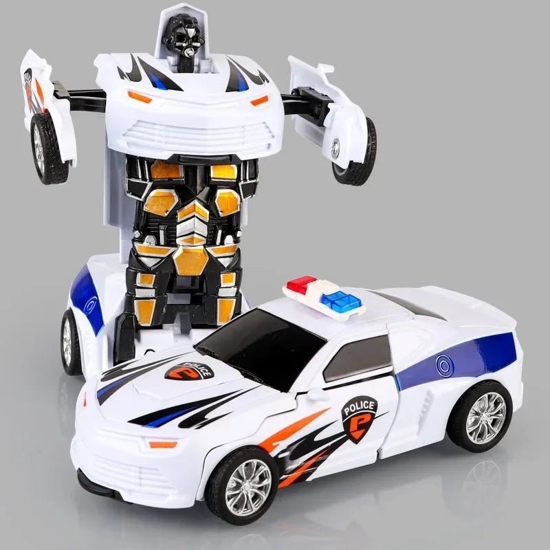 Shape-shifting AutoRobot Car Toy inertial impact one-button puzzle collision