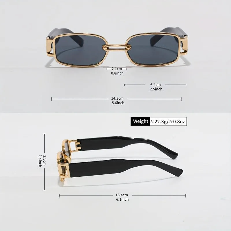 1 Pair of Square Retro Casual Glasses for Men And Women Personalized Decorative Glasses Party Catwalk Glasses